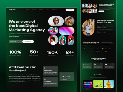 Digital Agency Website design landing page product design ui uiux uiux design