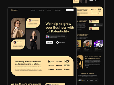 Digital Agency Website agency website design design landing page product design ui uiux uiux design user experience user interface web design website design website ui