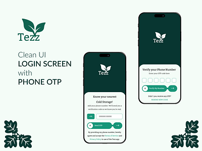 Clean UI Login Screen android app app design farm farmer farmhouse figma graphic design ios login screen login screen android logo otp screen ui yashpalbhartidesigns