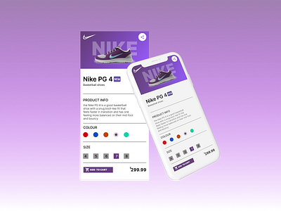 product page nike product page purple shoes ui uiux ux