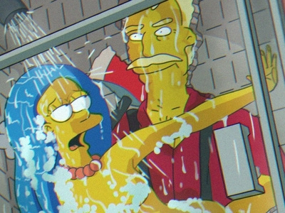 Marge with cardboard Burly art fan art illustration marge nsfw thesimpsons