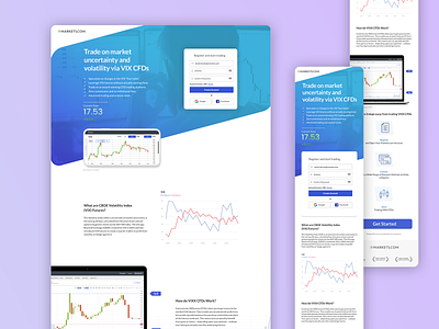 Trading platform landig page