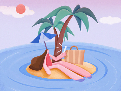 summer vacation illustration