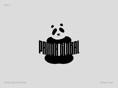 Panda Logo dailylogochallenge day3 globalpanda globalpanda logo panda panda logo