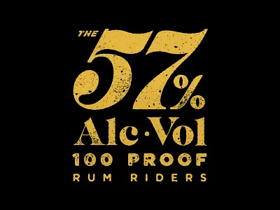 The 57. 100 proof abv alcohol biker biker gang bobber brand cafe racer classic clothing custom custom bike kustom lettering motorcycle patch percent pirate rum rum rebellion rum riders serif tafia typography