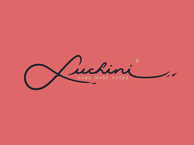 Luchini. branding calligraphy chic hand made handwritten lettering logo manuscript script shoes
