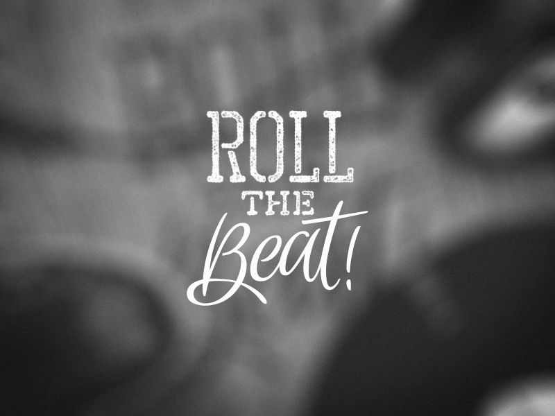 Roll The Beat! [GIF] calligraphy hip hop lettering logo night club party rap stencil wood