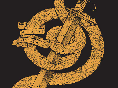 Veritas - Salazar classic illustration rustic snake sword tradition true veritas