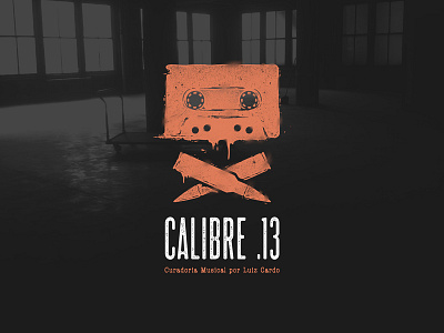 Calibre .13 branding bullets caliber cassette dancehall dj hand drawn hip hop logo music tape trap
