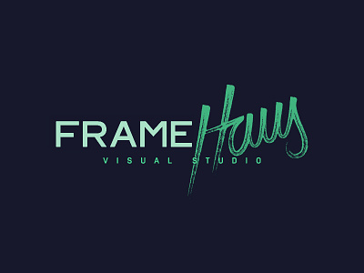 Framehaus - WIP 3d studio branding brush lettering logo studio video production