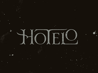 Hotelo. brush hand draw hand made lettering music rock band scrip