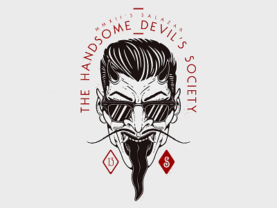 H.D.S. / Salazar devil handsome devil horns illustration kustom motorclub ray ban traditional vector