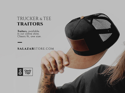 D.T.T. Trucker / Salazar arrow cap custom hat kustom leather skull trucker