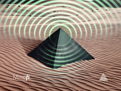 MindFi - Ad advertise branding illustration pyramid surreal waves wifi