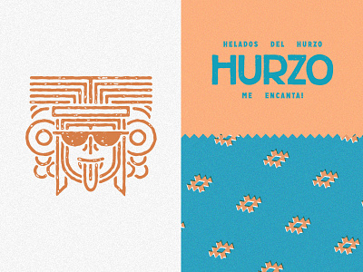 Hurzo. aztec branding fun happy ice cream mexican paletas summer