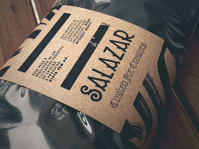 Salazar - tee packaging blackletter brush pattern package packaging silk streetwear urbanwear