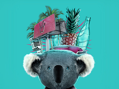 Coala Festival 2015. advertise branding brasilidades illustration koala bear mixed media music festival tropical