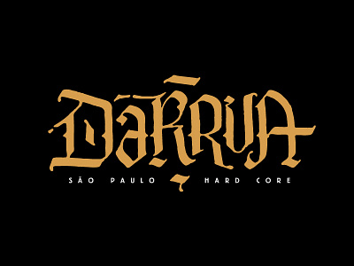 DARRUA SPHC. band logo blackletter lettering nyhc parallel pen punk punk rock sphc são paulo