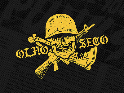 Olho-Seco. army band doc martens fuzil hardcore hcsp military punk skull