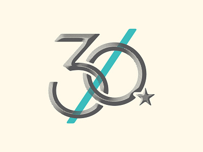 30 Yrs. 30 engineer hatch modern number star symbol