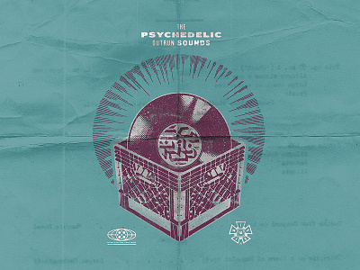 The Psychedelic Outrun Sounds. cd cover crates psychedelic psycho random vinyl