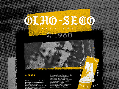 Olho-Seco. branding doc hardcore martens merch musical nyhc presentation punk rock site trashcore website