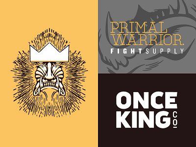 Once King Co. branding fight fight gear fight supply king mandrill mma warrior