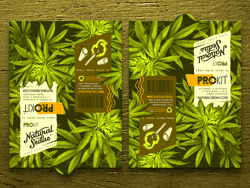 Natural Sedas - Packaging branding cannabis cutter guides eco floral ganja marijuana matches natural packaging rolling papers