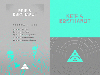 Reif & Borchardt. branding deejays edm lettering modern music producers visual identity