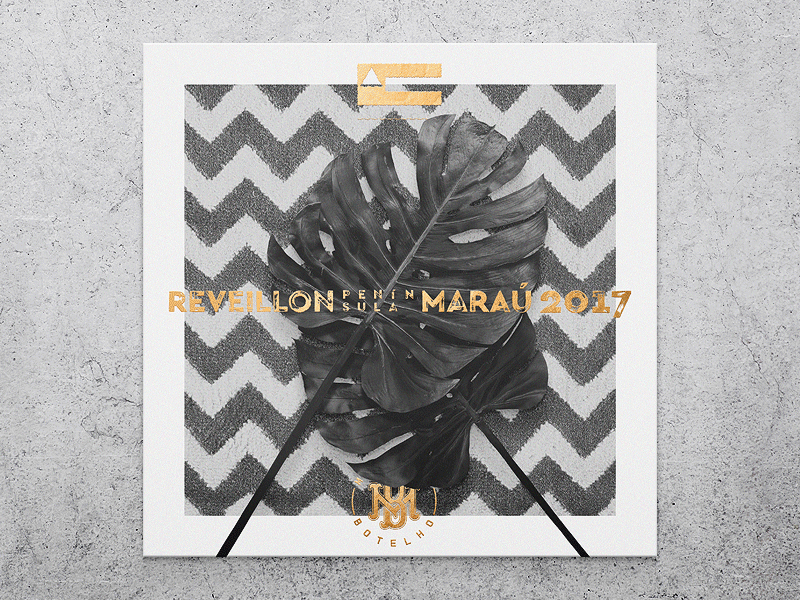 DJ Marcelo Botelho - Maraú Mixtape bahia beach chevron golden foil mixtape monstera reveillon summer tropical vinyl