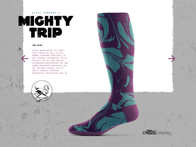 Altai Co. - Mighty Trip Socks acid trip cells fashion grunge junkie micrograph pattern skate socks texture
