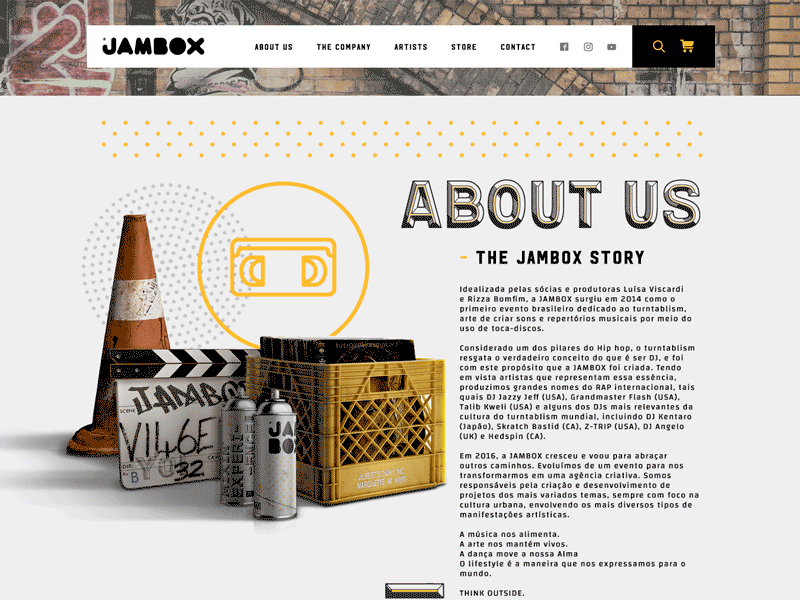 JAMBOX Rebranding. agency deejay fink graffiti icon music street culture ui urban culture ux vinyl website