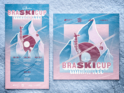 BRASKICUP. couchevel festival france french alps hotel illustration montains ski snow