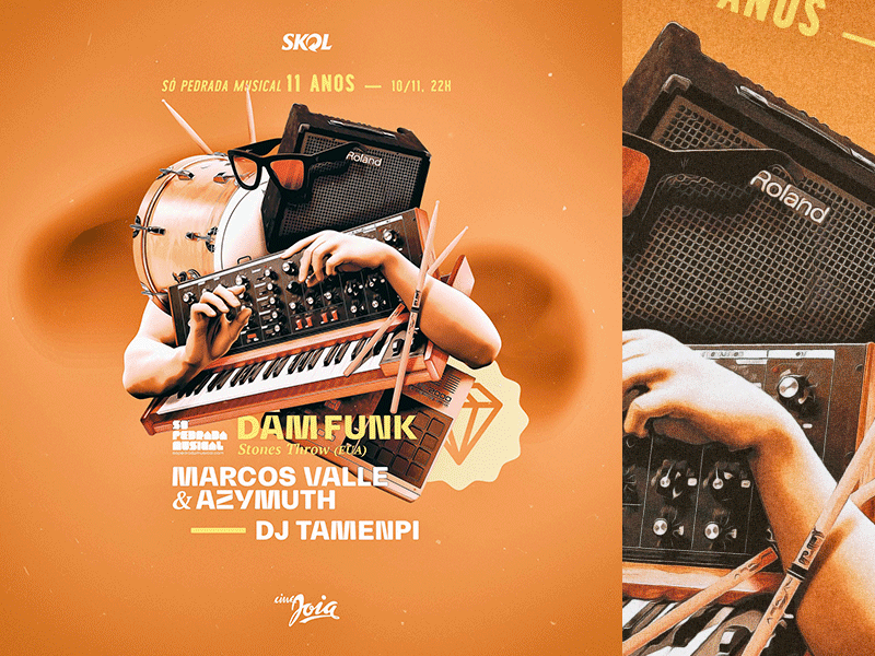 Dâm-Funk @ Só Pedrada Musical. experimental funk illustration instrumentals modern vintage moog mpc music show soul stone throw synth