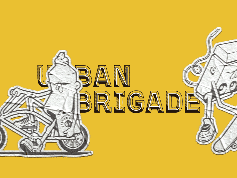 URBAN BRIGADE. amp character illustration lowrider montana spraycan urban vector vinyl