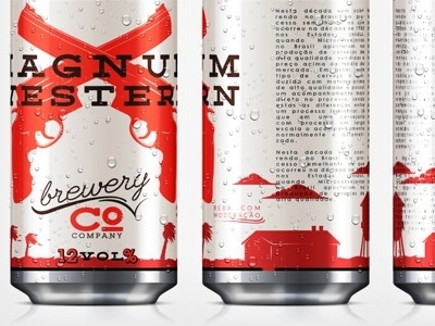 Magnum Beer Shot beer branding brewery guns magnum packaging western