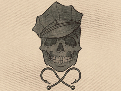 Sink the Captain captain hook illustration sink skull