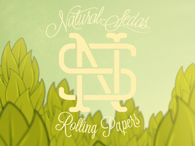 NS anagram branding eco logo matches natural packaging rolling paper