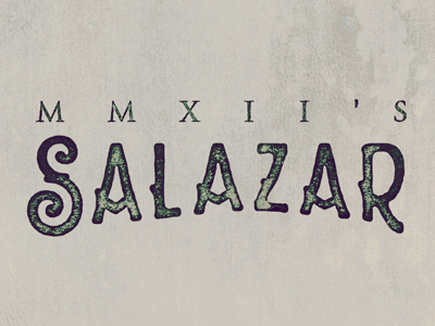Salazar. brand branding lettering letterpress logo old old school t shirt tradicional typography