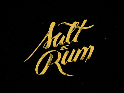 Salt & Rum alcohol beach branding calligraphy clothing letterpress logo motocycle old punker rum salt salty surf typography vintage