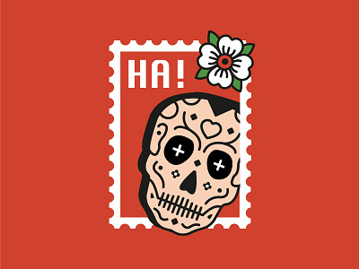 Halloween autumn character design graphic design ha halloween illustration red skull
