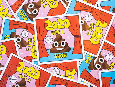 2020 was a shit show doodle fun graphic design illustration postcard poster print print design