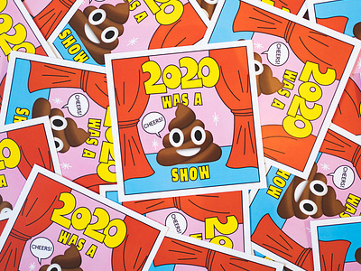 2020 was a shit show doodle fun graphic design illustration postcard poster print print design