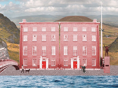 Ogilvy Dublin collage collage art design dublin retro vintage wes anderson