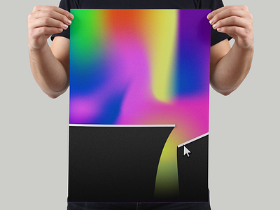 More Colour, No Border color design digital art ello gradient makegood photoshop poster print