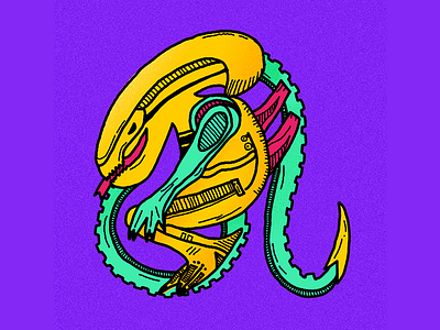 36 Days of Type - a 36 days of type alien alphabet color film illustration movie type typography