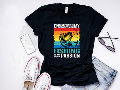 Fishing Shirt designs, themes, templates and downloadable graphic