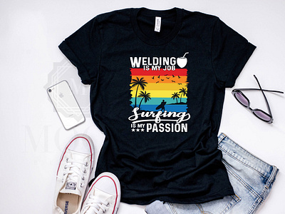summer retro vintage sunset t shirt design