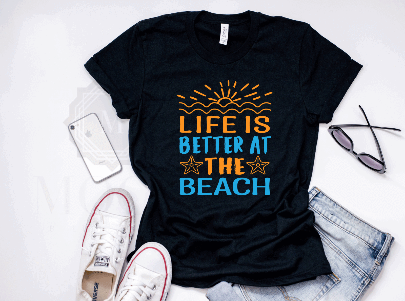 summer beach typography  t-shirt design