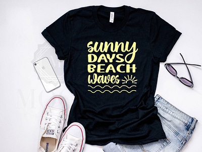 summer beach typography t-shirt design